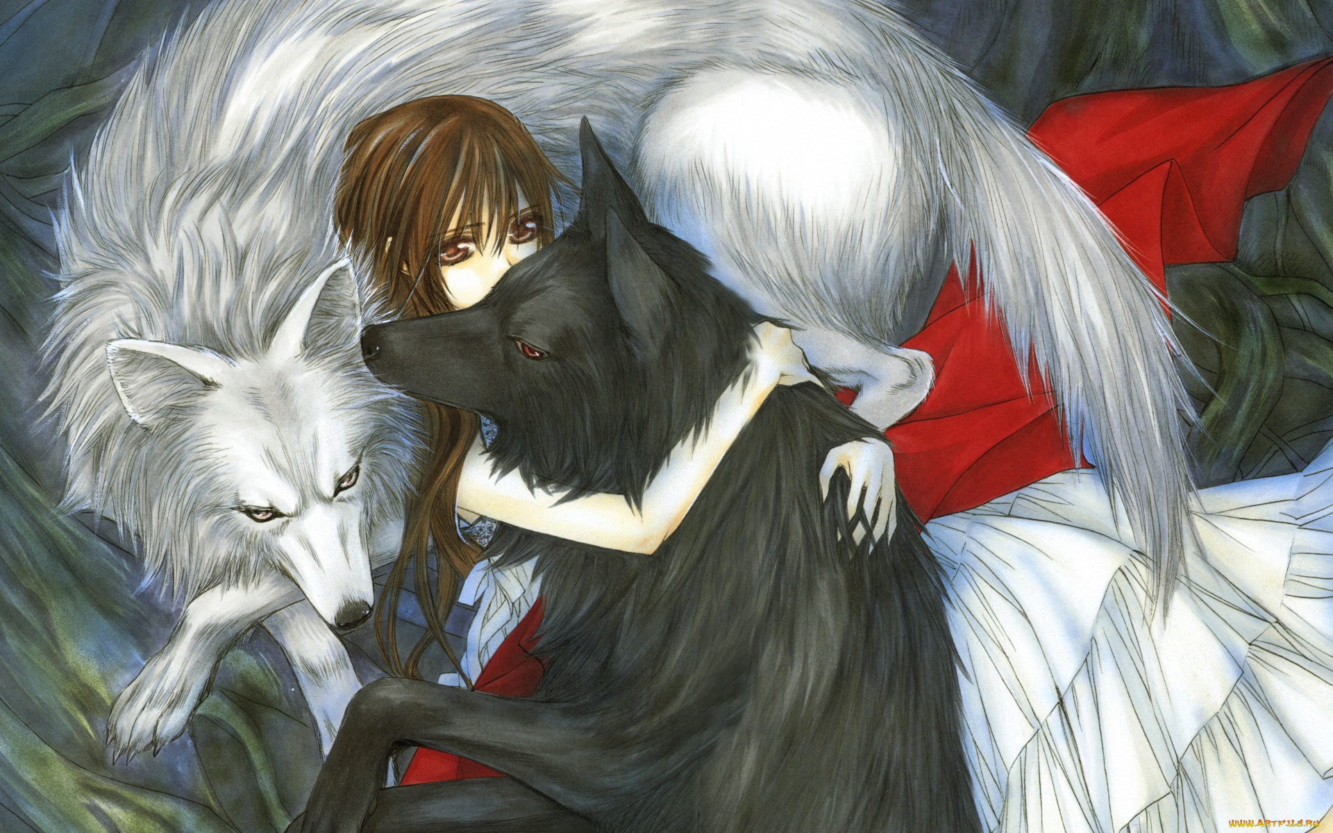 Обои Аниме Vampire Knight, обои для рабочего стола, фотографии аниме,  vampire knight, kiryuu, zero, vampire, knight, trio, yuki, cross, kuran,  kaname, девушка, арт, волки Обои для рабочего стола, скачать обои картинки  заставки